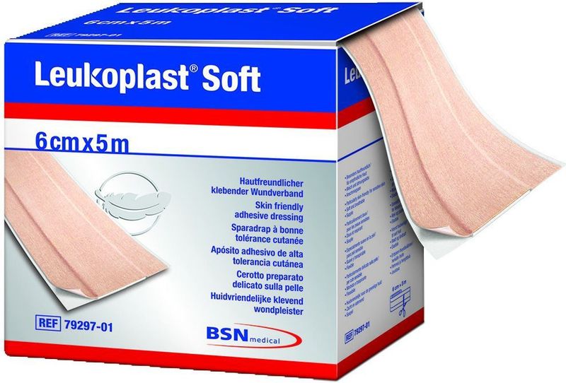 Leukoplast - Soft - Wondpleister - 5m x 6cm - Latexvrij