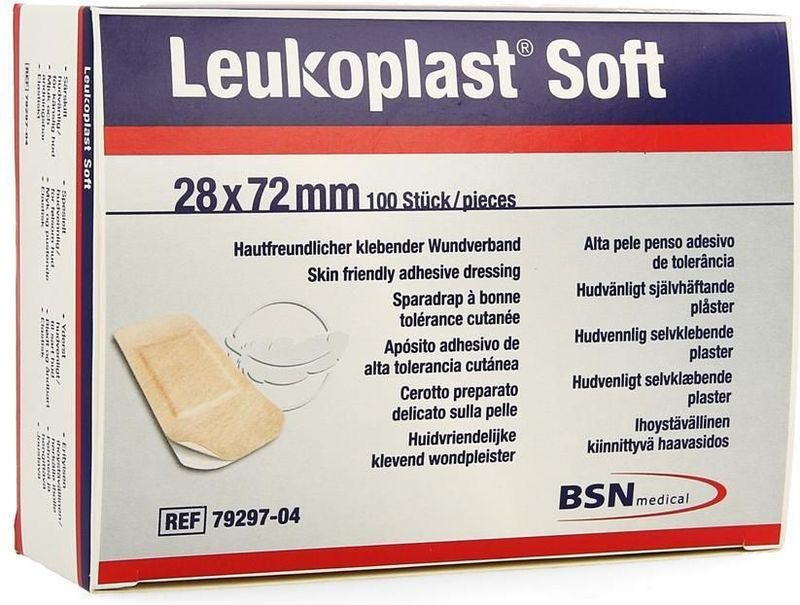 Essity Belgium - Leukoplast Soft - Verbandhechters - 28x72mm - 100 Stuks