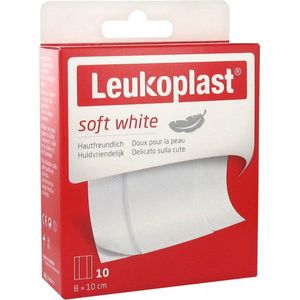 Leukoplast - Soft White - Wondpleister - 8 x 10cm - Ademend - Zacht