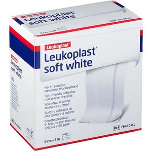Leukoplast Soft wit 6cmx5m 1 stuks