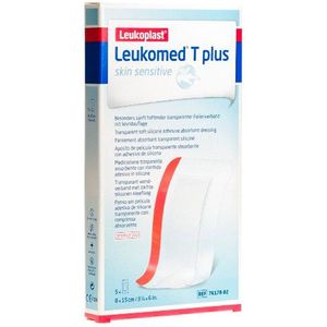Leukomed T PLUS - Eilandpleister - Transparant - 8 x 15 cm - 5 Stuks