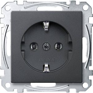 Merten - SCHUKO-Steckdose, Steckklemmen, anthrazit, System m MEG2301-0414