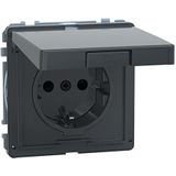 Merten - MEG2310-7214 - Inbouwstopcontact - Antraciet - Kunststof