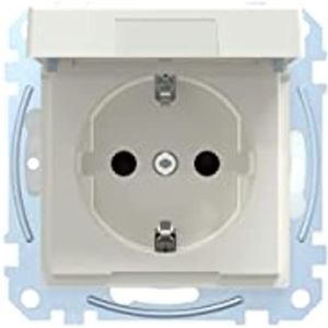 Merten - MEG2314-0319 - Inbouwstopcontact - Wit - Thermoplast - IP44