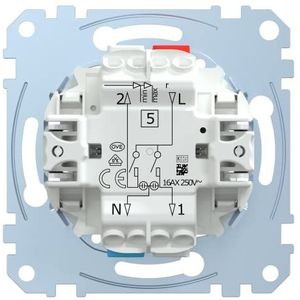 Merten MEG3605-0000 Standaard controleschakelaar, 1-polig, 16 AX, AC 250 V, steekklemmen