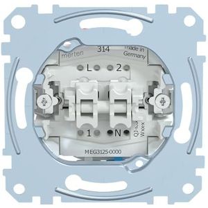 Merten MEG3125-0000 serieschakelaar met N-klem 1-polig 10AX, AC 250V