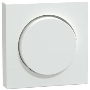 Schneider Electric Merten MEG5250-0325 Centrale plaat met draaiknop, draaidimmer, draaidimmerinzetstuk, actief wit glanzend, systeem M, Made in Germany