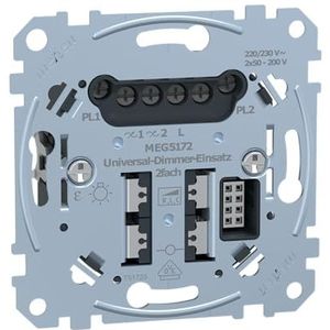 Merten MEG5172-0000 Universele dimmer, 2 deuren, metaal