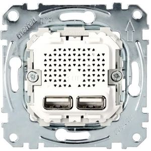 Merten - EL ME 43660100 - Voedingseenheid - Grijs - USB-aansluiting 2-voudig