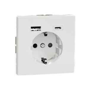 Schuko stopcontact met USB type A+C 3A LW SDesign