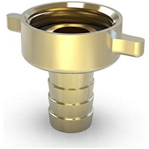 ABA Beul 55001.010.2 slangkoppeling met vleugelmoer, messing