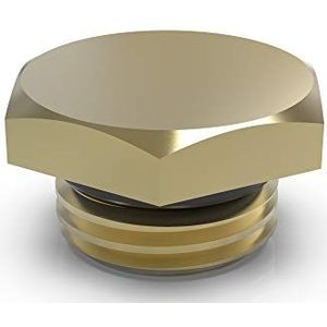 ABA Beul 21003.002.2 Zeskant afsluitstop messing, 1/4, 2022-01-04 00:00:00