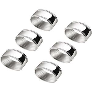 Zilverstad - Servetring ovaal 5,5cm - set van 6 stuks