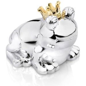 Zilverstad - Spaarpot Kikker met kroon