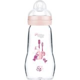 Mam Glazen Zuigfles 260 ML ( Girl)
