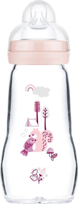 Mam Glazen Zuigfles 260 ML ( Girl)