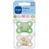 MAM Schnuller Original Silikon, 2 Stk., Hase/Reh, 0-6 Monate