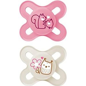 MAM Original Start - Set van 2 fopspenen voor pasgeborenen van 0 tot 2 maanden - 94% acceptatie - geschikt voor borstvoeding - 100% van de aanbevolen verloskundigen - SkinSoft siliconen - Eekhoorn en