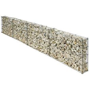 bellissa Wandroosterset voor schanskorven - 95550 - schanskorvenmuur, steenkorven in lengte verstelbaar, uitbreidbaar bouwpakket, 232 x 10 x 40 cm