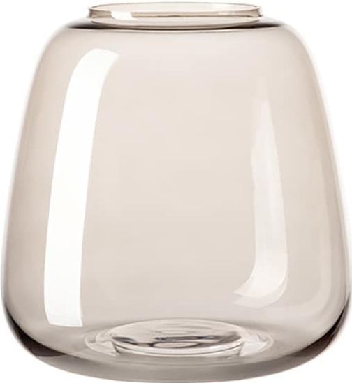 Fink Dekovase SUNDAY Vase - H.19 x Ø18 - grau - Glas - Blumenvase - Wohnaccessoire (Blumenbehälter - Blumengefäß), Dekovase Blumenvase - Elegante Vase für stilvolle Raumgestaltung
