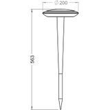 Deko-Light LED sokkellamp Bermuda met aardspies zwartgrijs