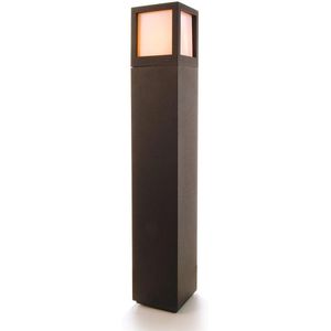Zoomoi Facado I - tuinverlichting staand sokkellamp - antraciet - E27 - Geschikt voor led - vierkant - 65 cm hoog - staande tuinlampen
