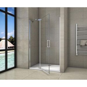 Aica Sanitair Douchewand - Draaideur - 100 x 200 cm - 8 mm NANO Glas