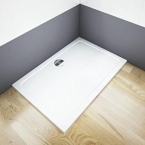 150x76cm Rechthoekige douchebak kunststeen GelCoat Voor douchecabine 3 cm hoog exclusief afvoer