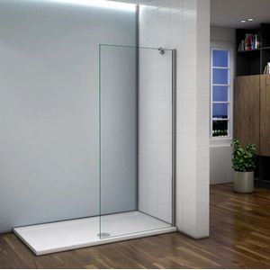inloopdouche (64.8-66.8)x195cm,douchescherm,50cm stabilisator,6mm helder veiligheidsglas nano easyclean antikalk,douchewand