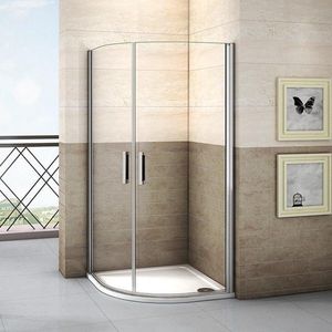 kwartronde douchecabine 80x80x195cm,draaideur douche,6mm nano veiligdheidsglas easyclean,antikalk, swingdeur cabine