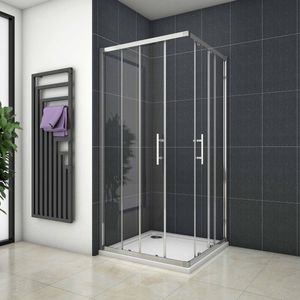 Rechthoekige hoekinstap douchecabine 120x100x195cm,dubbele schuifdeur,6mm nano veiligheidsglas easyclean