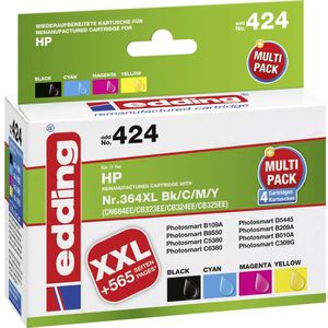 Edding - 364XL - Inkt Vervangt - Zwart, Cyaan, Magenta, Geel - Compatibel Combi Pack