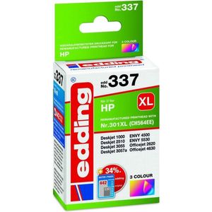Edding Inktcartridge vervangt HP 301XL, CH564EE Compatibel Cyaan, Magenta, Geel Tintenpatrone 18-337