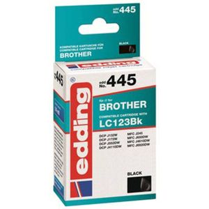 Edding Inktcartridge vervangt Brother LC-123BK Compatibel Zwart EDD-445 18-445