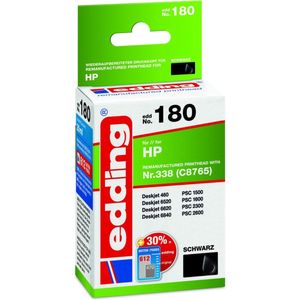 Edding Inktcartridge vervangt HP 338, C8765EE Compatibel Zwart EDD-180 18-180