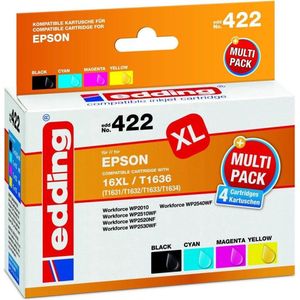 Edding Inktcartridge vervangt Epson 16XL, T1636, T1631, T1632, T1633, T1634 Compatibel Combipack Zwart, cyaan, magenta, geel EDD-422 18-422