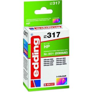Edding Inktcartridge vervangt HP 901, CC656AE Compatibel Cyaan, Magenta, Geel EDD-317 18-317