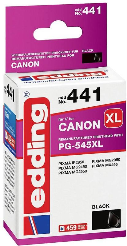 Edding Inktcartridge vervangt Canon PG-545 XL Compatibel Zwart EDD-441 18-441