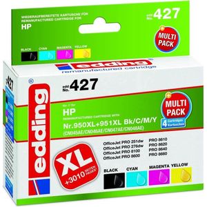 Edding Inktcartridge vervangt HP 950, 950XL, 951, 951XL Compatibel Combipack Zwart, Cyaan, Magenta, Geel 18-427