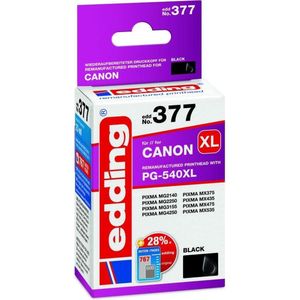 edding Printercartridge EDD-377 - enkele cartridge - zwart - 23 ml - bereik 765 pagina's - vervangt Canon PG-540XL