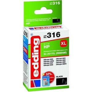 edding Druckerpatrone kompatibel mit HP No. 901XL (CC654AE) black