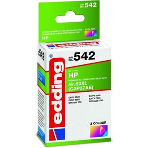 Edding Inktcartridge vervangt HP 62XL, C2P07AE Compatibel Cyaan, Magenta, Geel EDD-542 18-542