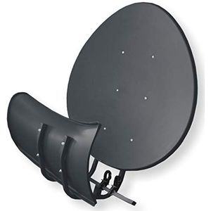 Satspiegel Toroidal (Wavefrontier) T90 P - antraciet - Multifocus antenne - incl. 5 stuks LNB houder - nieuwste generatie
