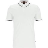 BOSS - Slim-Fit Poloshirt - Groen - Katoenmix - Piquéstructuur