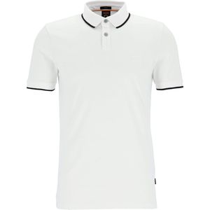 BOSS - Slim-Fit Poloshirt - Groen - Katoenmix - Piquéstructuur