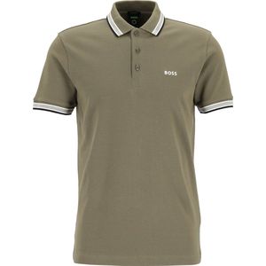 HUGO BOSS Paddy regular fit polo - heren polo korte mouw - groen (contrast)