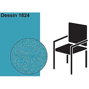 Best Selection-Line stoelkussen Nederleuning, v. dessins, katoen/polyester, 100x50x7cm 1824 - lichtblauw