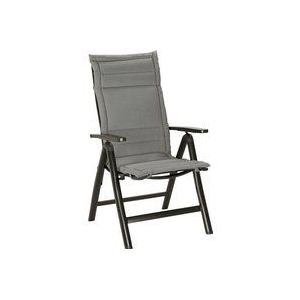 Best Soft-Line stoelkussen met hoge rugleuning, v. dessins, polyester/katoen, 120 x 50 x 4 cm 1820 - grijs