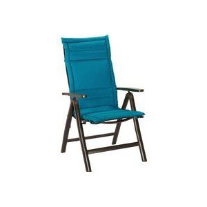 Best Soft-Line stoelkussen hoge rugleuning, v. dessins, polyester/katoen, 120 x 50 x 4 cm 1825 - blauw