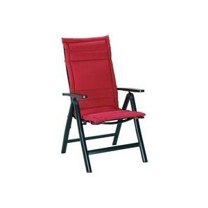 Best Soft-Line stoelkussen met hoge rugleuning, v. dessins, polyester/katoen, 120 x 50 x 4 cm 1827 - rood